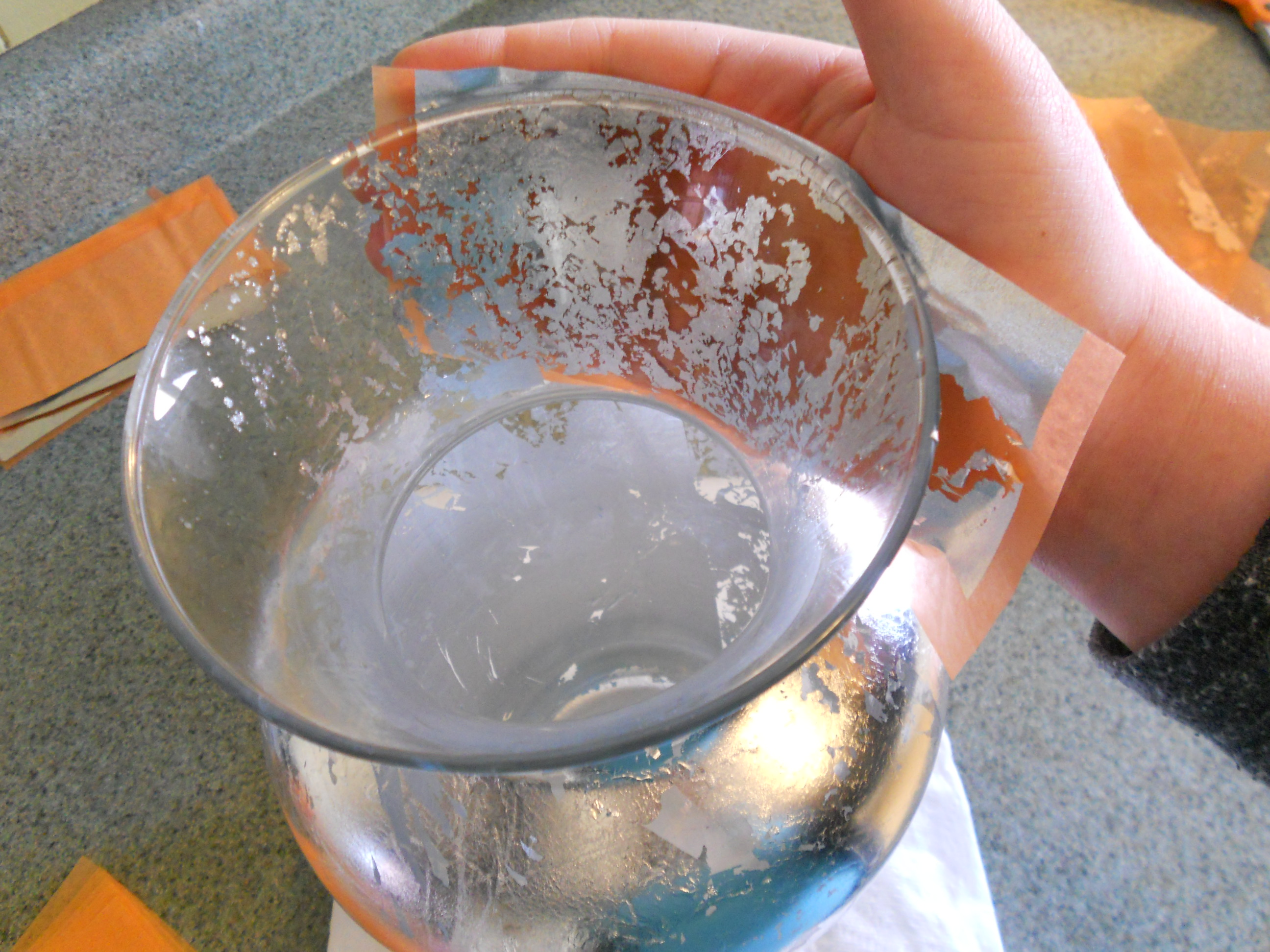 silver evaporation pellets deposited on glass