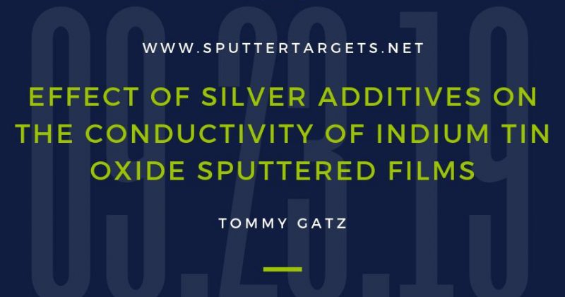 Effect of Silver Additives on the Conductivity of Indium Tin Oxide Sputtered Films