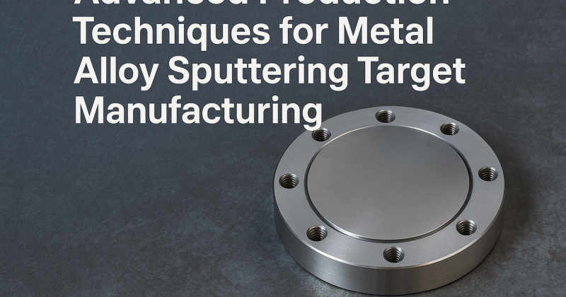 Advanced Production Techniques for Metal Alloy Sputtering Target Manufacturing